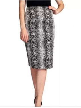 Who What Wear python-Print Midi Pencil Skirt